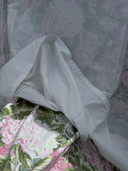 Rideau hortensias vintage