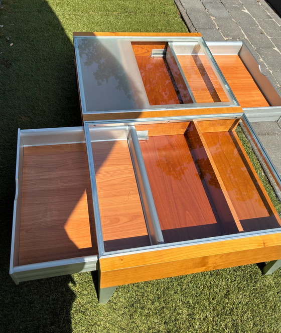 Design Couchtisch, Couchtische, Chrom, Holz, Braun (Foto 4 von 5)