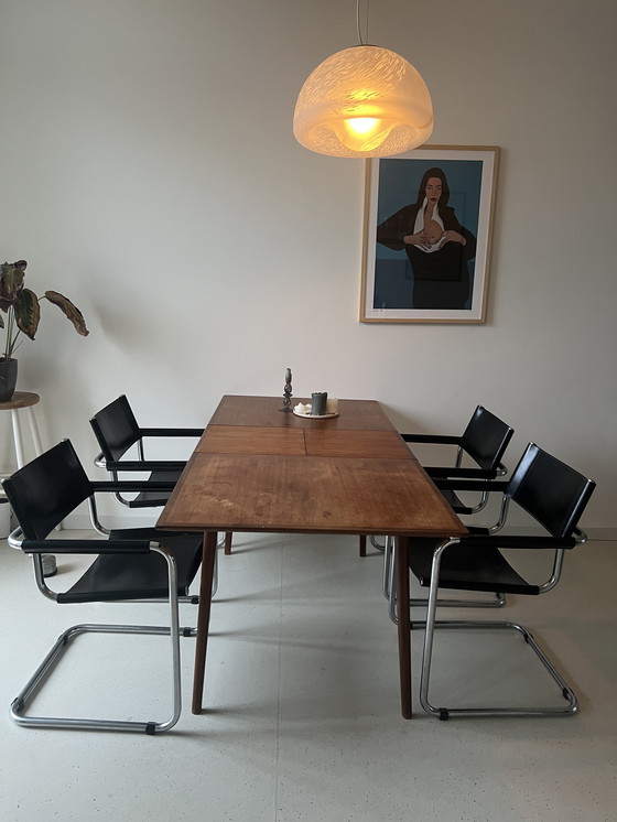 Image 1 of Louis van Teeffelen teak hout uitschuifbare vintage eettafel