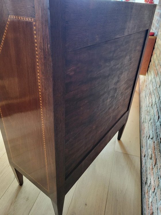 Image 1 of Antiker Sekretär, abklappbarer Deckel, 3 Schubladen