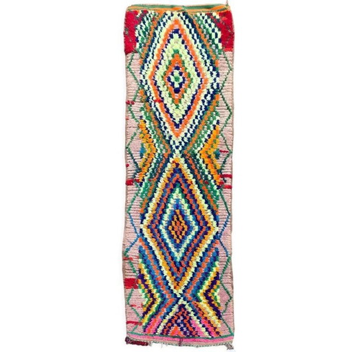 Tapis de course berbère coloré marocain Boujaad 100x330 cm