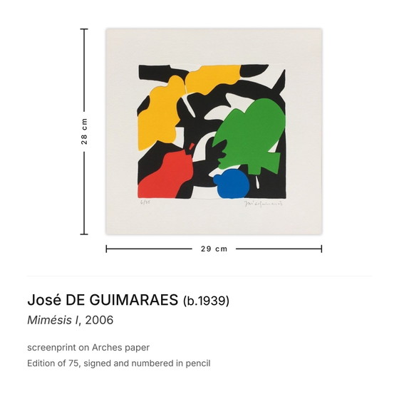 José De Guimaraes signierter Siebdruck Mimésis I 2006 – Lithographien & Drucke, Paper (photo 3 of 5)