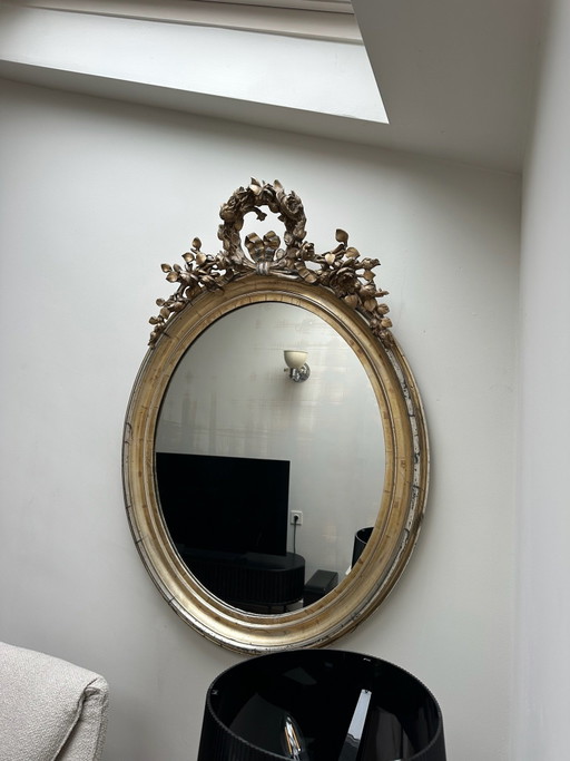 Mirror / oval / Antique