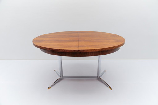 Scandinavische opklapbare eettafel van palissanderhout, jaren 60