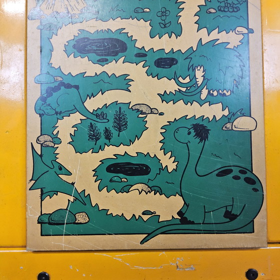 Image 1 of Pannello da parete in legno vintage con gioco McDonald's e specchio ridente