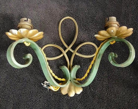 Apliques de pared de hierro forjado estilo Art Déco, al estilo de Leleu, 1940. – Iron (photo 8 of 8)
