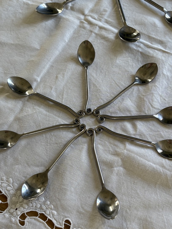 Image 1 of Service de table vintage français à motifs torsadés pour 8 personnes