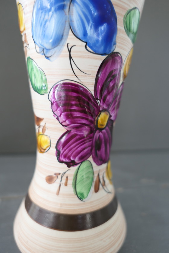 Image 1 of Vintage H. Bequet Quaregnon Vase 738