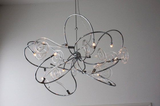 Image 1 of Suspension Maroeska Metz Polvo B Ø145 – Un classique du design en chrome et cristal