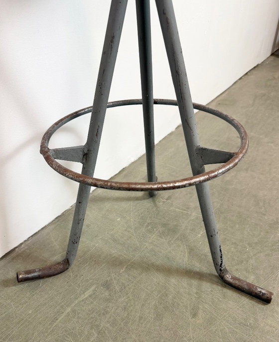 Image 1 of Grey Industrial Workshop Stool, 1960s