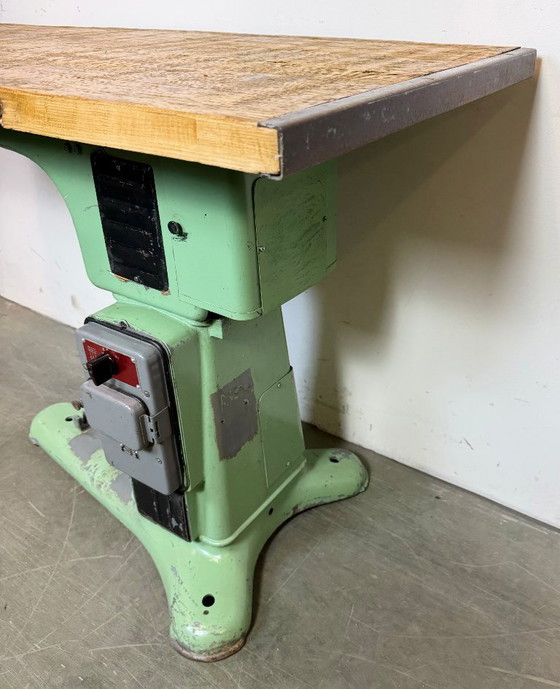 Image 1 of Tavolo industriale in ghisa verde, anni '60