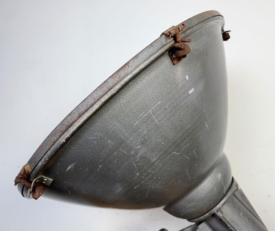 Image 1 of Large Vintage Industrial Aluminium Factory Wall Spotlight, 1970s