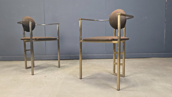 Image 1 of Post modern dining chairs by Belgochrom, set of 6 - 1980s