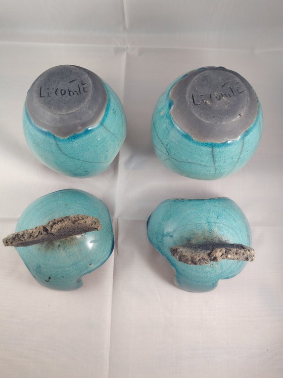 2 vasi Raku firmati Lecomte di Bernard Lecomte Menton – Oggetti decorativi, Ceramica (photo 3 of 8)