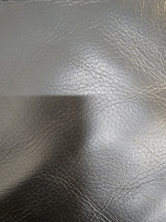 Image 1 of Montel Corner Sofa Black Leather Adjustable Headrests