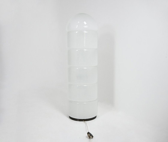 Image 1 of Lampada da terra Sfumato LT316 in vetro di Murano, disegnata da Carlo Nason per Mazzega, anni '70.