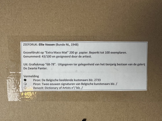 Image 1 of Genummerde zeefdruk - Ellie Vossen - Gesigneerd