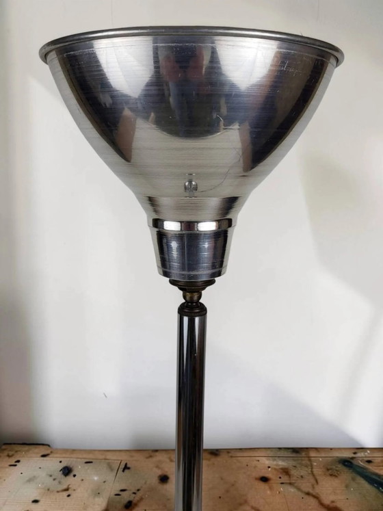 Lampada Art Déco in metallo cromato – Lampade da tavolo, Art Deco (photo 6 of 13)