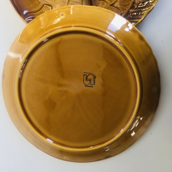 Image 1 of Lot de deux plats poissons Sarreguemines 