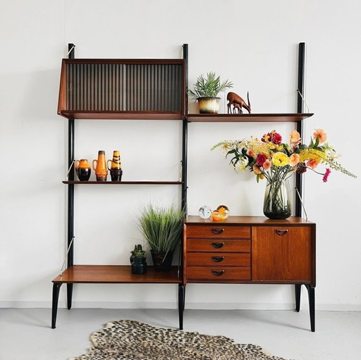 Mid-century Louis van Teeffelen Wébé wall unit Danish design 1950s