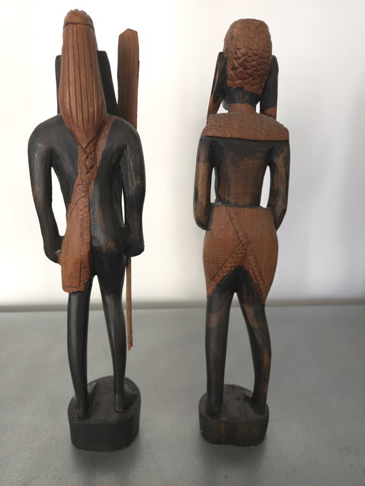 African statues (wood / 33 cm)