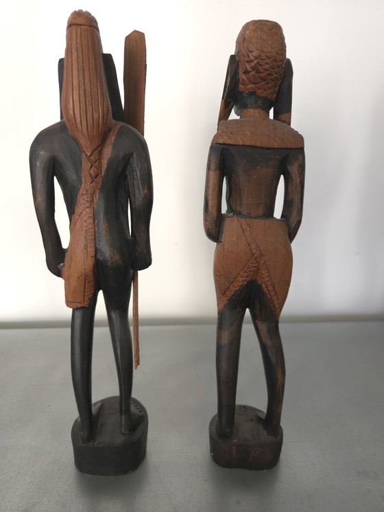 Image 1 of Afrikanische Statuen (Holz / 33 cm)