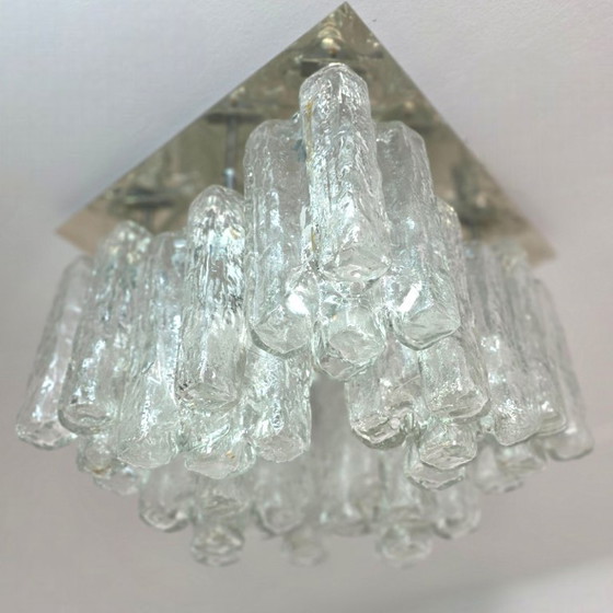 Image 1 of ceiling lamp Kalmar franken model 'granada' ice glass with chrome