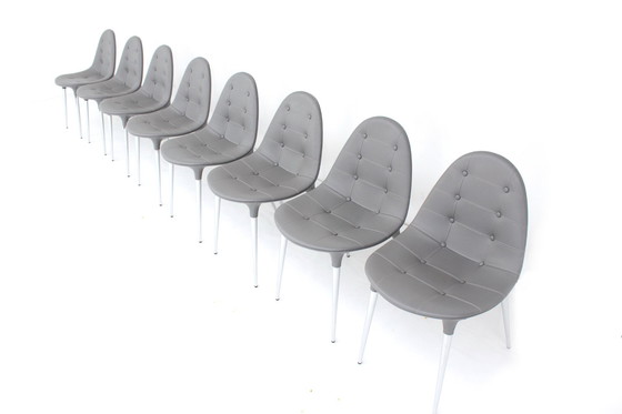 Image 1 of as new, Set of 8 exclusive Cassina Caprice 245 Chair by Philippe Starck with full Y-Leather spec, LP. ca. 12.000 Euro