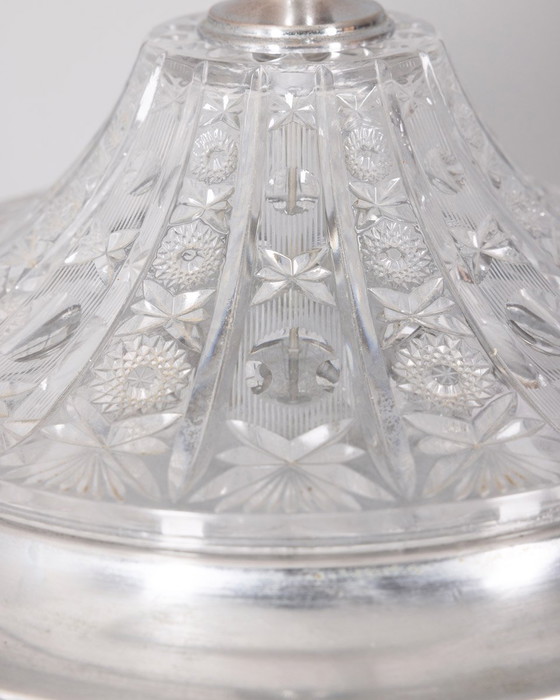 Image 1 of Vintage 60s kristallen kroonluchter gedecoreerd ontwerp Kinkeldey