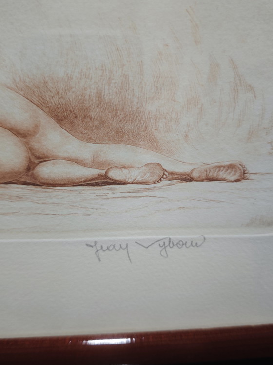 Nu allongé gravure sanguine – Lithographies et sérigraphies, Glass, Paper (photo 5 of 15)