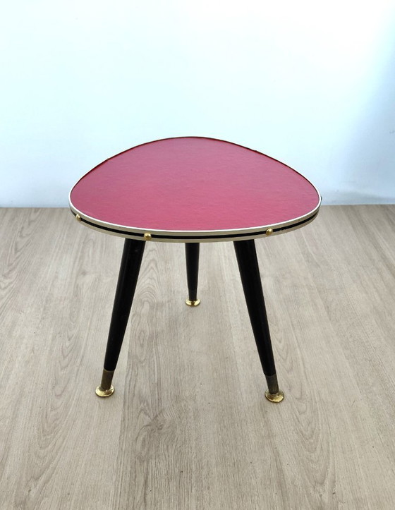 Image 1 of Tavolino anni '50 con piano rosso