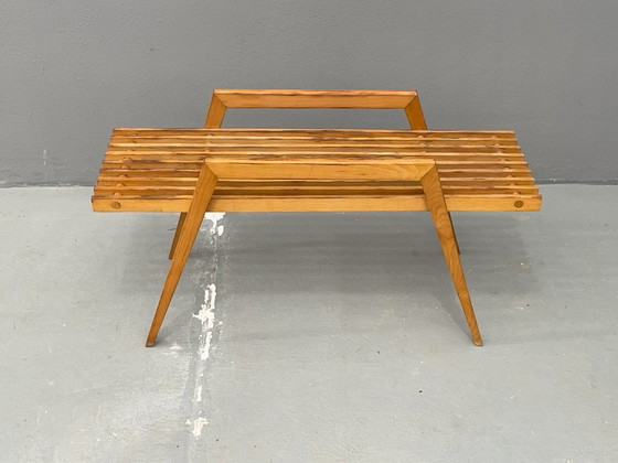 Image 1 of Supporto per piante in legno di faggio di ÚLUV, espositore per piante di metà secolo, Cecoslovacchia anni '70.