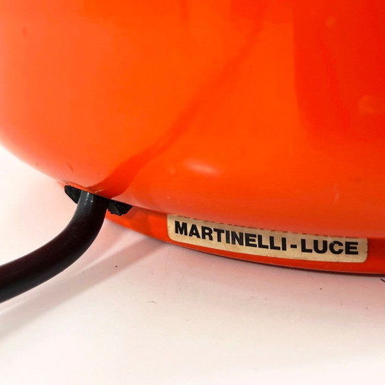 Image 1 of Orange Mushroom Table Lamp by Elio Martinelli for Martinelli Luce, 1970s