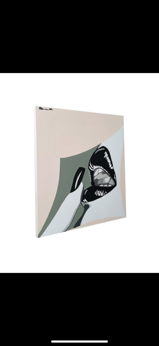 Image 1 of Tim Tilman – "Lips" – Original acrylic painting (2026)

