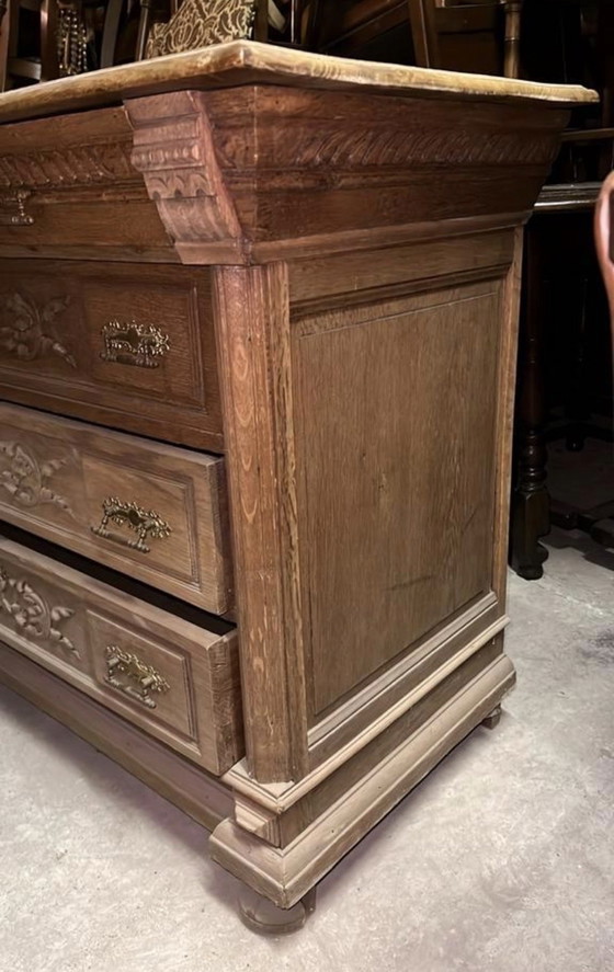 Image 1 of Antiek eiken ladenkast