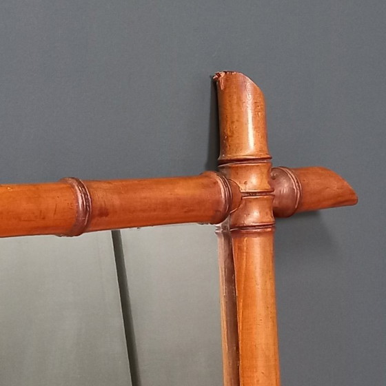 Image 1 of Antieke faux Bamboo spiegel