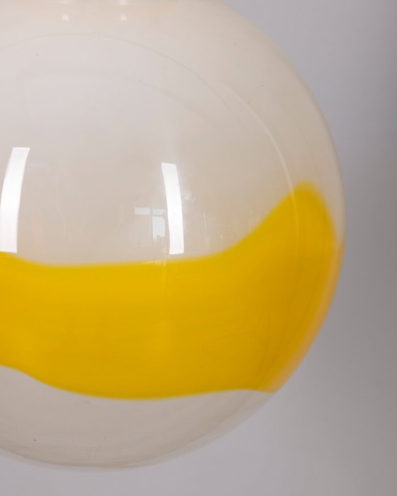 Lampadario vintage italiano in vetro giallo, stile Space Age, anni '70 – Glass (photo 4 of 7)
