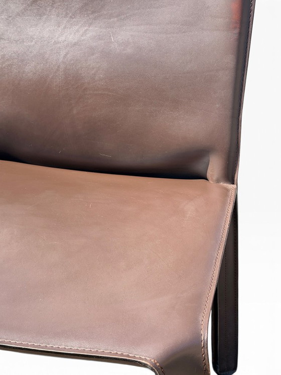 Sedia CAB 412 di Mario Bellini per Cassina, pelle sella marrone – Sedie da pranzo, Leather (photo 8 of 14)