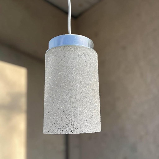French mid century sugar crystal crushed ice acrylic pendant light – hanglampen, Plastic (photo 2 of 14)