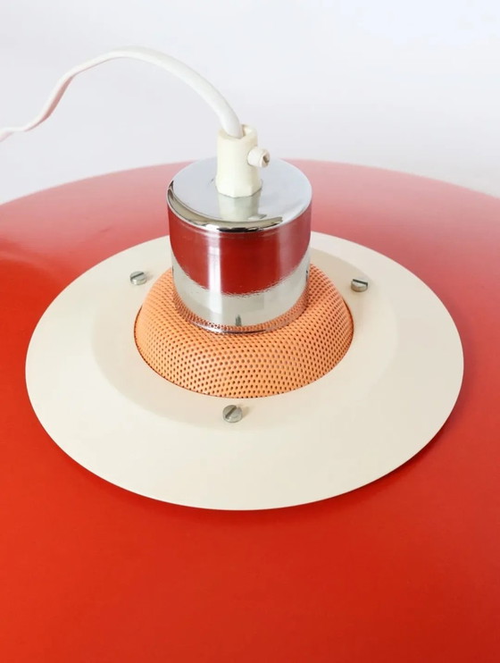 Image 1 of Vintage Design light Korfu pendant lamp Danish shell lamp orange