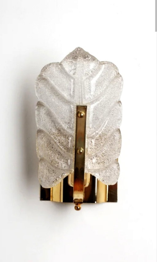 MURANO Carl Fagerlund Paar Murano wandlampen van artistiek glas uit de jaren 80