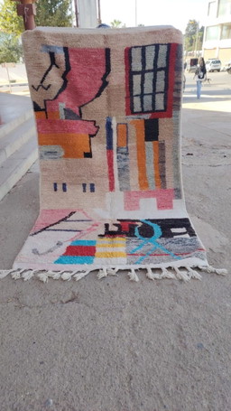Handgeknoopt Berber kleed wol 250x150cm