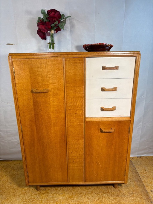 Seltener Vintage G-Plan E. Gomme Eichenholz Compactum Herren-Kleiderschrank | ca. 1950–1960 | Goldstempel