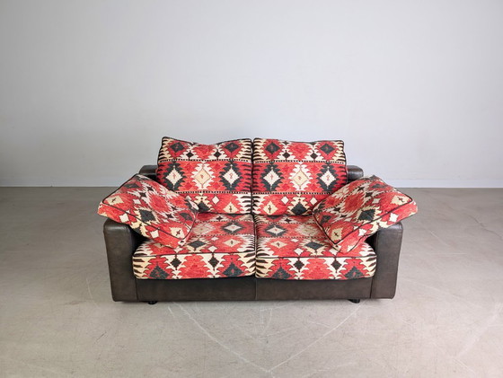 Image 1 of Divano originale Giorgio Soressi design divano 1990 in pelle a due posti2