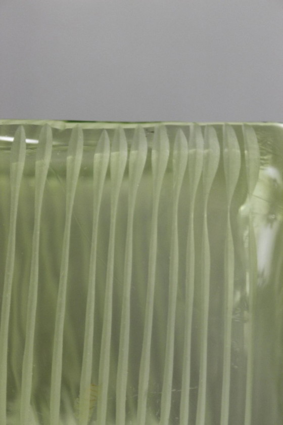 Image 1 of Glass vase with engraved decoration, Orrefors Ingeborg Lundin, Sweden, 20th century