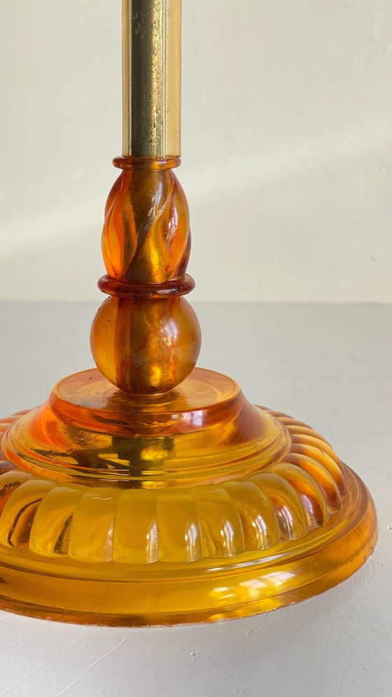 Vintage Plexiglas and lilac fabric lamp – Table lamps, Textile (photo 4 of 29)