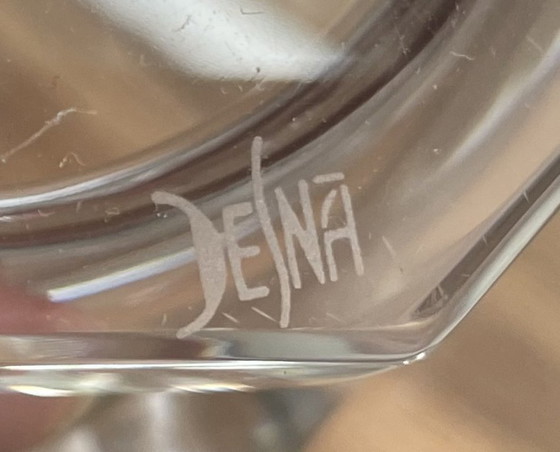 Image 1 of Desna Bohemia - Facet cut crystal bowl on foot