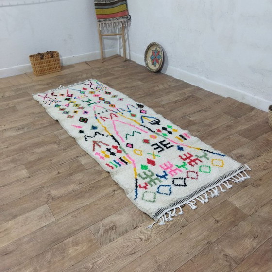 Image 1 of Tapis berbère marocain coloré | 240 × 90 cm