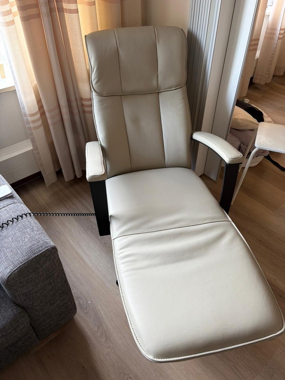 Image 1 of Poltrona da ufficio Prominent Vecchio Stand-up di lusso, come nuova, interamente in pelle, 3 motori e batteria