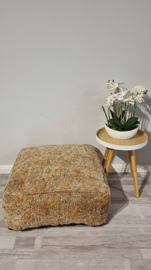 Pouf Kilim vintage, coussin de siège marocain